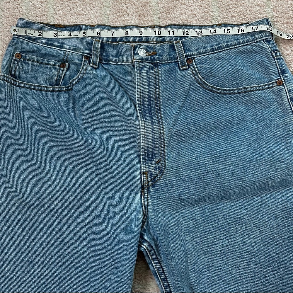 Vintage Levis 505 Jorts Denim Jean Shorts Size 38 Dad Short Classic‎ Light Wash - Picture 5 of 14